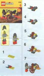 Manual Lego set 2538 Castle Fire cart