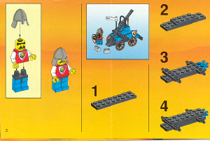 Kullanım kılavuzu Lego set 1843 Castle Mancınık