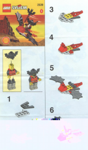 Manual Lego set 2539 Castle Flying machine