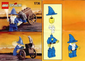 Manual Lego set 1736 Castle Wizards cart