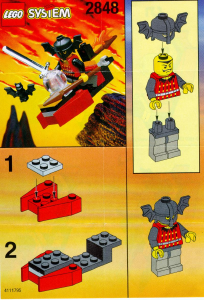 Manual Lego set 2848 Castle Flying machine