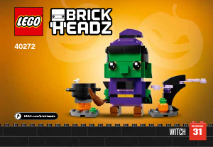 Handleiding Lego set 40272 Brickheadz Halloween heks