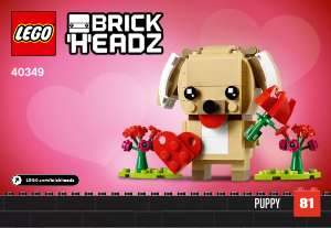 Bruksanvisning Lego set 40349 Brickheadz Alla hjärtans dag valp