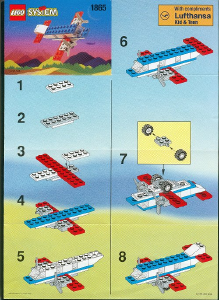 Manual Lego set 1865 Basic Avião comercial