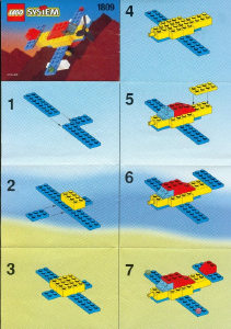 Manual Lego set 1809 Basic Avião