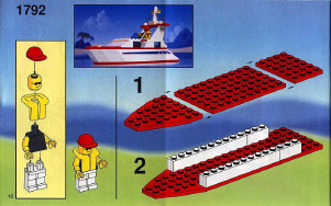 Handleiding Lego set 1792 Town Plezierjacht