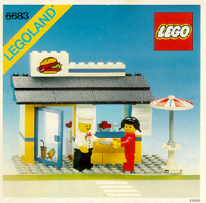 Handleiding Lego set 6683 Town Hamburgertent