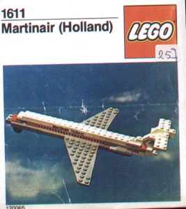 Handleiding Lego set 1611 Town Martinair vliegtuig