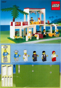 Manual Lego set 10037 Town Breezeway cafe