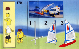 Handleiding Lego set 1791 Town Windsurfer met busje