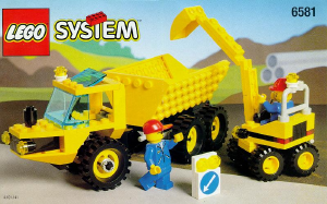 Bedienungsanleitung Lego set 6581 Town Laster mit Bagger Muldenkipper