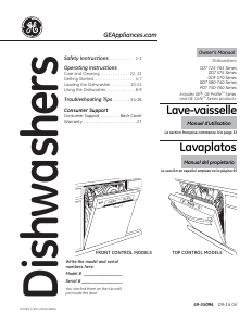 Manual de uso GE PDT760SIFII Profile Lavavajillas
