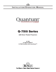 Manual Runco Q-750i Projector