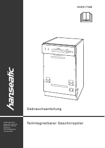 Handleiding Hanseatic WQP8-7736B Vaatwasser