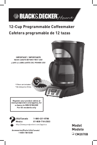 Manual Black and Decker CM2070B Coffee Machine