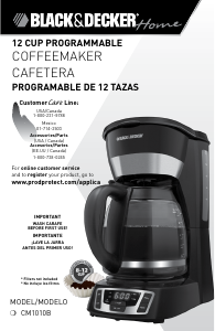 Manual Black and Decker CM1010B Coffee Machine