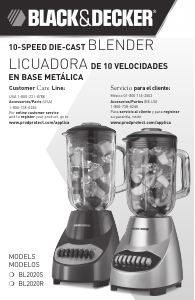 Manual de uso Black and Decker BL2020 Batidora