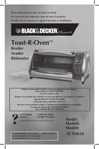 Manual de uso Black and Decker CTO650 Horno