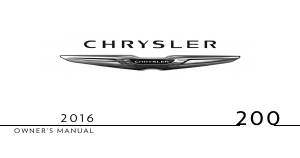 Handleiding Chrysler 200 (2016)