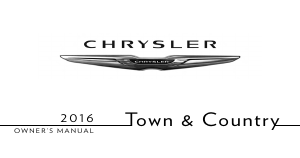Handleiding Chrysler Town & Country (2016)