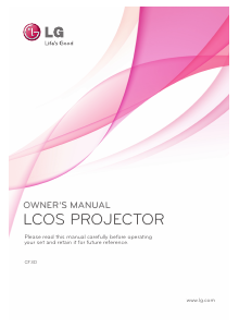 Manual LG CF3D Projector