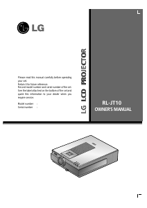 Manual LG RL-JT10 Projector