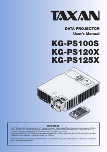 Bruksanvisning TAXAN KG-PS120X Projektor