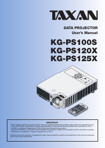 Manual TAXAN KG-PS125X Projector