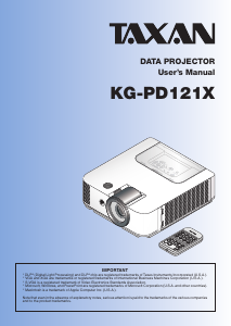 Manual TAXAN KG-PD121X Projector
