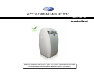 Manual Whynter ARC-13PG Air Conditioner