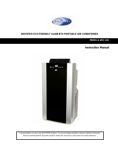 Manual Whynter ARC-14S Air Conditioner