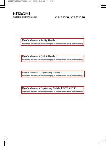 Handleiding Hitachi CP-X1200 Beamer