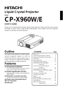 Handleiding Hitachi CP-X960W Beamer