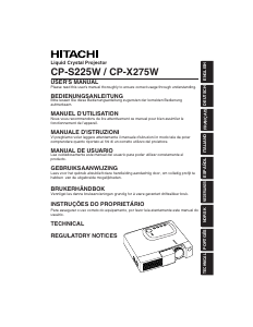Manual Hitachi CP-X275W Projector