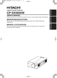 Handleiding Hitachi CP-SX5600W Beamer