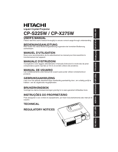 Manual Hitachi CP-S225W Projetor