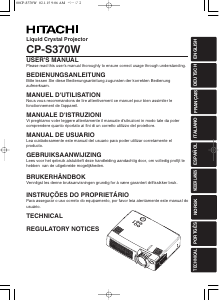 Handleiding Hitachi CP-S370W Beamer