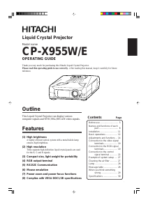 Handleiding Hitachi CP-X955W Beamer