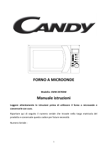 Manuale Candy CMW 2070 DW Microonde