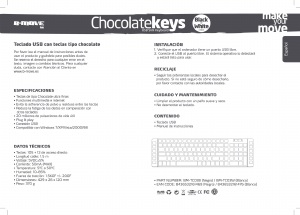 Manual de uso B-Move Chocolate Keys Teclado