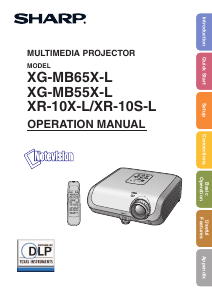 Manual Sharp XG-MB65X-L Projector