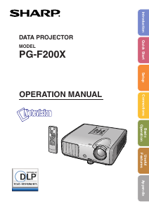 Manual Sharp PG-F200X Projector