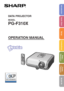 Manual Sharp PG-F310X Projector