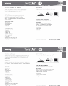 Handleiding B-Move Twist Air Laptopkoeler