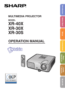 Handleiding Sharp XR-30X Beamer