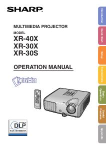 Manual Sharp XR-40X Projector
