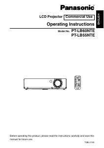 Hướng dẫn sử dụng Panasonic PT-LB60NTE Máy chiếu