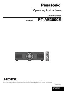 Handleiding Panasonic PT-AE3000E Beamer