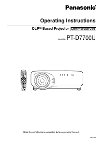 Manual Panasonic PT-D7700U Projector