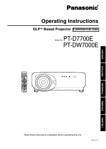 Bruksanvisning Panasonic PT-DW7000E Projektor